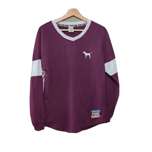 VICTORIA'S SECRET PINK V-NECK SWEATSHIRT SIZE XS - Picture 1 of 6